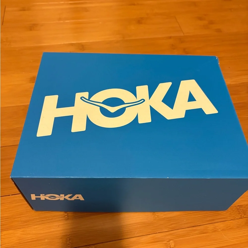Hoka Black and Blue Sneakers with Yellow Accents - Picture 3 of 5